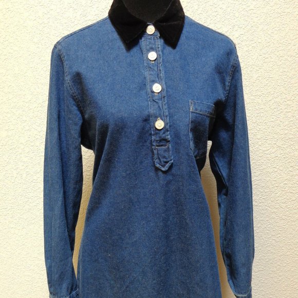 VINTAGE DENIM SHIRT DRESS PM - Picture 2 of 8